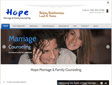 Tablet Screenshot of hopemarriage.com